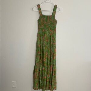 Cleobella Green and Pink Patterned Maxi Dress